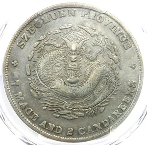 1901-08 China Szechuan Dragon Dollar Coin $1 LM-345 - Certified PCGS XF Detail - Picture 1 of 4