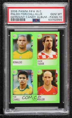 2006 Candy World Cup Stickers Igor Tudor Ronaldo Jan Koller PSA 10 Rookie RC - Image 1 of 2