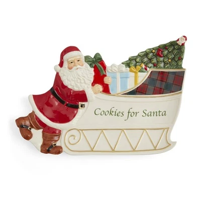 Christmas Tree Sleigh Figural Cookies for Santa Platter - 12-Inch Holiday Ser... - Image 1 of 4