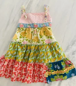 Matilda Jane Girls Floral Flowey Sundress Size 6 Item #D1352 BEAUTIFUL EUC! - Picture 1 of 7