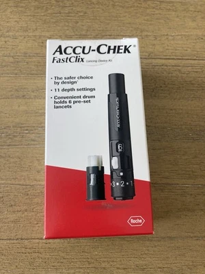 Kit de dispositivo de punción Accu-Chek FastClix con prueba de glucosa en sangre de tambor 1 cuenta Foto 1 de 4