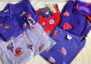 Red Hat Society Weihnachten 7-teiliges Bekleidungspaket XS-S Oberteile Schals Vintage Konvolut Geschenkset - Bild 1 von 19