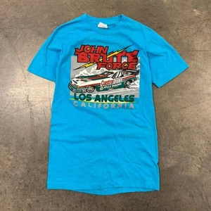 Vintage 80s John Brutte Force Racing T Shirt Size M - Picture 1 of 8
