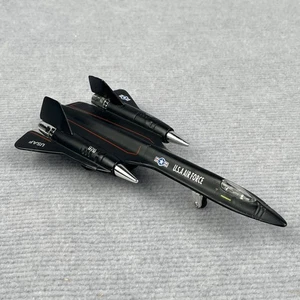 8" Black Air Force SR-71A Blackbird Die Cast Jet Plane Toy Pull Back Action - Picture 1 of 11