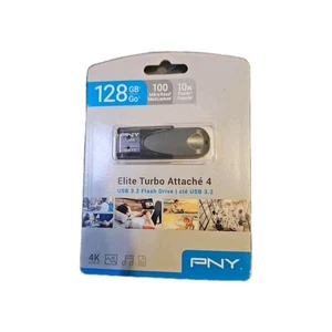 PNY - Elite Turbo Attache 4 128GB USB 3.2 Flash Drive - Gray - Picture 1 of 1
