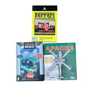 Vintage Macintosh Computer Games Lot Of 3 - Ferrari, Comanche, Apache RARE - Picture 1 of 13