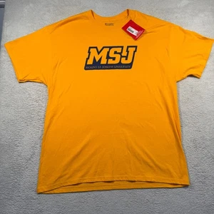 Champion MSJ Mount St. Joseph University Gold Tee Mens XL Deadstock 2010s NWT - Picture 1 of 6