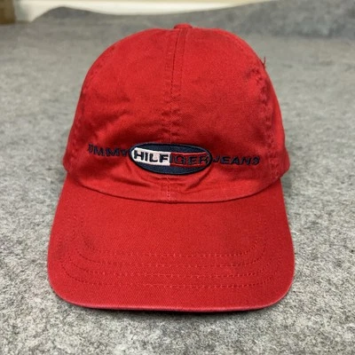 Tommy Hilfiger Sombrero Gorra Correa Trasera Rojo Bordado Bandera Logo Para Hombre Clásico Informal Foto 1 de 4
