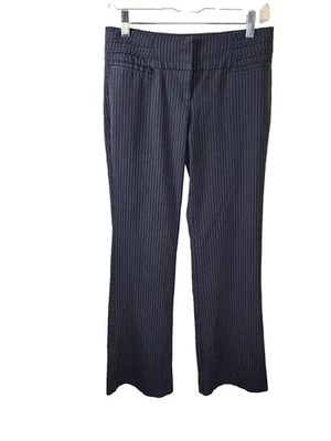 ​XOXO Womens 5/6 Black Pinstripe Low Rise Flare Business Career Work Pants - Image 1 of 4