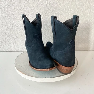 Lane EMMA JANE Mujer Botín de Vaquero 7.5 Azul Gamuza Western Vaquera Botines Foto 1 de 4