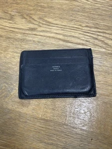 Hermes men's black leather card holder - Picture 1 of 15