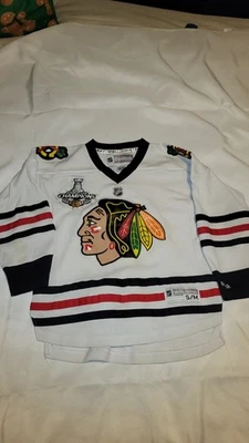 Reebok Youth Jersey Blackhawks, Size S/M - Stains  - Image 1 of 4