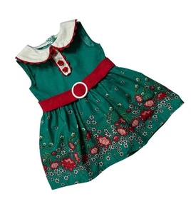 American Girl 18” Doll Kit Kit's Beforever Meet Red & Green Floral Dress Retired - Picture 1 of 12