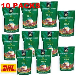10X Wuttitham Coffee Healthy Instant 32 in 1 Mixed Herbs Manage Weight Control - Picture 1 of 10