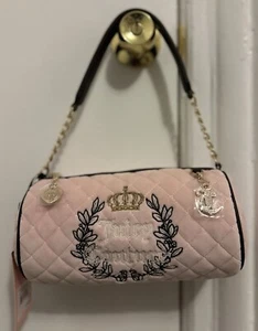 Juicy Couture Royal Moment Mini Barrel Bag In Pink Clay/chocolate NWT - Picture 1 of 10