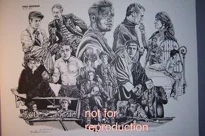 Paul Newman Kunstwerk, signierter und nummerierter Originaldruck von Martin Timins - Bild 1 von 2