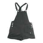 Roxy Overalls Shorts Jumpsuit Size S 8 Black Nwt Real Life Love New