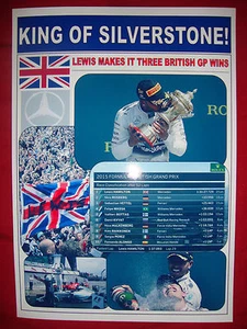 Lewis Hamilton 2015 British Grand Prix winner Silverstone - souvenir print - Picture 1 of 1