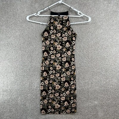 Forever 21 Women's Dress Size Small Black Multicolor Floral Sleeveless Strap - Image 1 of 4