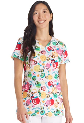 Hello Kitty Cherokee Scrubs Tooniforms Sanrio V Neck Top TF772 HKFD - Image 1 of 4