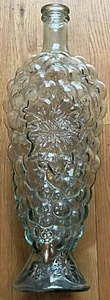 VTG Green Glass Wine Dispenser Extra Large 22" Grape Cluster Embossed Design EUC - Picture 1 of 2
