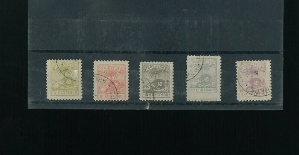 Fr. Morocco Locals 10L1-L5 F-VF CTO.  Cat 222.00 - Image 1 of 1