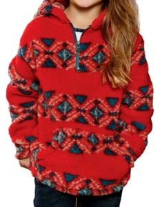 Cruel Girl Western Sweatshirt Girls 1/4 Zip Hooded Fleece CWK8470002 - Picture 1 of 1