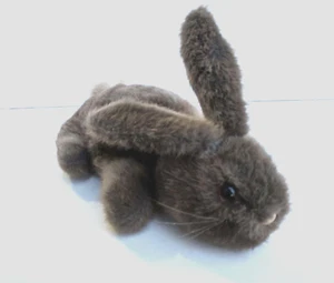 Vintage 1985 Dakin Bunny Rabbit Hand Puppet Brown Fuzzy 10" Cute Animal - Picture 1 of 6