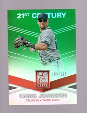 2015 Panini Elite SN 109/199 Chris Johnson Baseball Card Atlanta Braves