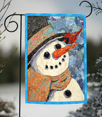 Toland Snowman and Cardinal 12x18 Cute Winter...