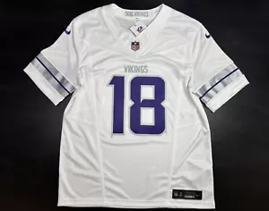 Medium Jefferson #18 Vapor FUSE Jersey Winter Warrior White Vikings Authentic - Bild 1 von 11