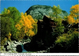Postcard Colorado Rockies Ore Crushing Mill CO Mining Deckled Edge 6x4 - Picture 1 of 2
