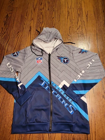 Tennessee Titans Jacket Full Zip Light Weight Adult Coat Size Medium Football Cover