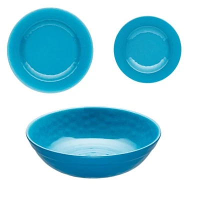 KitchenCraft Nos encanta la cena de melamina estilo cerámica de verano o el plato o tazón de merienda Foto 1 de 4