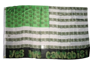 3x5 Yes We Cannibus Weed Marijuana Blunt USA Premium Flag 3x5ft House Banner - Picture 1 of 2