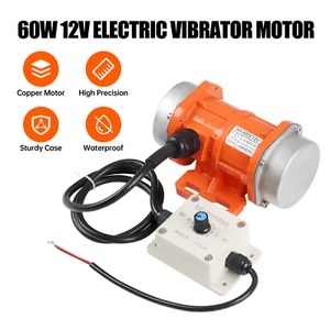 60W 4000rpm Electric Vibrator Motor 12V Asynchronous Vibration Industrial Motor - Picture 1 of 12