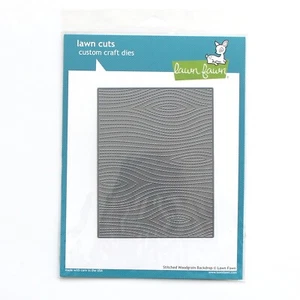 Lawn Fawn Stitched Woodgrain Backdrop Metal Background Die Used Once - Picture 1 of 3