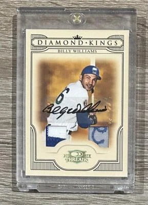 2008 Donruss Threads #DK-34 Billy Williams Diamond Kings Prime Patch AUTO #3/5 - Image 1 of 2