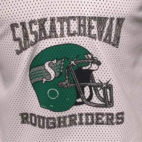 Vintage 1990s 1980s Saskatchewan Roughriders Mesh CFL Football Jersey Sz Medium Cover