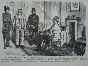 Polizei & Recht POLIZISTEN & GEFÄNGNIS CHAPLIN BERICHT ÜBER DIE RELIGION DES MANNES um 1905 Karikatur - Bild 1 von 2
