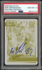 2018 Classics #61 Printing Plate 1/1 Rob Gronkowski PSA/DNA Auto GEM MINT 10 - Bild 1 von 2