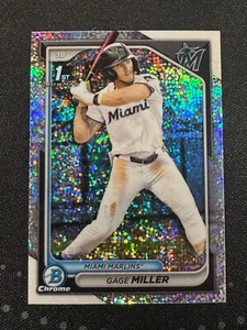 2024 Bowman Draft Chrome #BDC-64 Gage Miller 1st Sparkle Refractor /200 Marlins - Bild 1 von 1