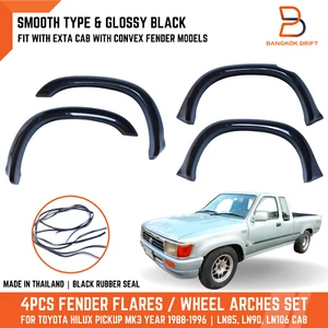 3" NEGRO TOYOTA HILUX PICKUP CABINA EXTRA ARCO DE RUEDA GUARDABARROS FLARE LN106 LN90 88-96 - Imagen 1 de 9