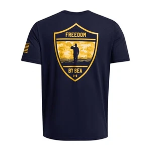 Under Armour 1385950 Men's UA Freedom By Sea Graphic Tee Short Sleeve T-Shirt - Picture 1 of 4