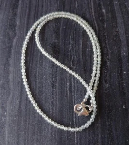 Rock Crystal 2-3MM Faceted Round Gemstone Beads Women Beautiful Necklace Jewelry - Picture 1 of 14