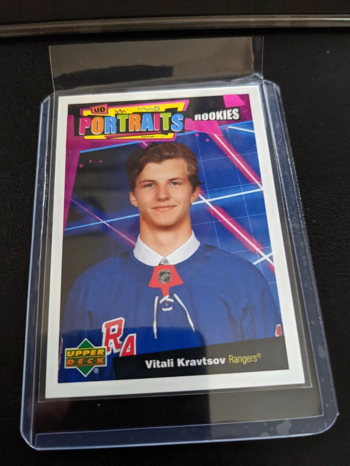 2020-21 Upper Deck Portrait Rookies Rookie RC Mint Vitali Kravtsov Rangers - Image 1 of 2