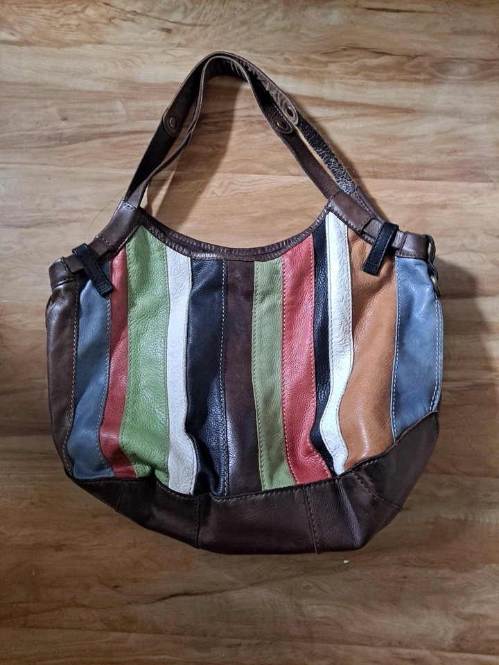 Bolso LUCKY BRAND Vintage Inspirado Y2k Patchwork Festival Cuero Boho Años 2000 Suave Foto 1 de 4