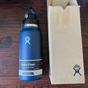 Botella de agua Hydroflask 32 oz boca ancha con tapa flexible - Nueva - Índigo - Imagen 1 de 4