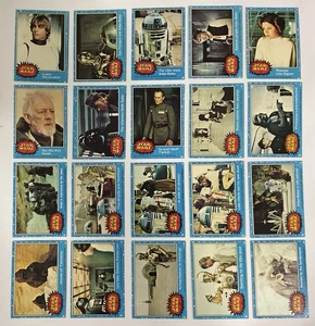 1977 Topps Star Wars SERIES 1 Complete 66 Card Blue Set Plus 11 Stickers EX COND - Picture 1 of 16