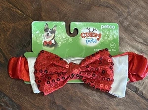 Collar de pajarita con lentejuelas para perro Petco M/L nuevo con etiquetas - Imagen 1 de 3